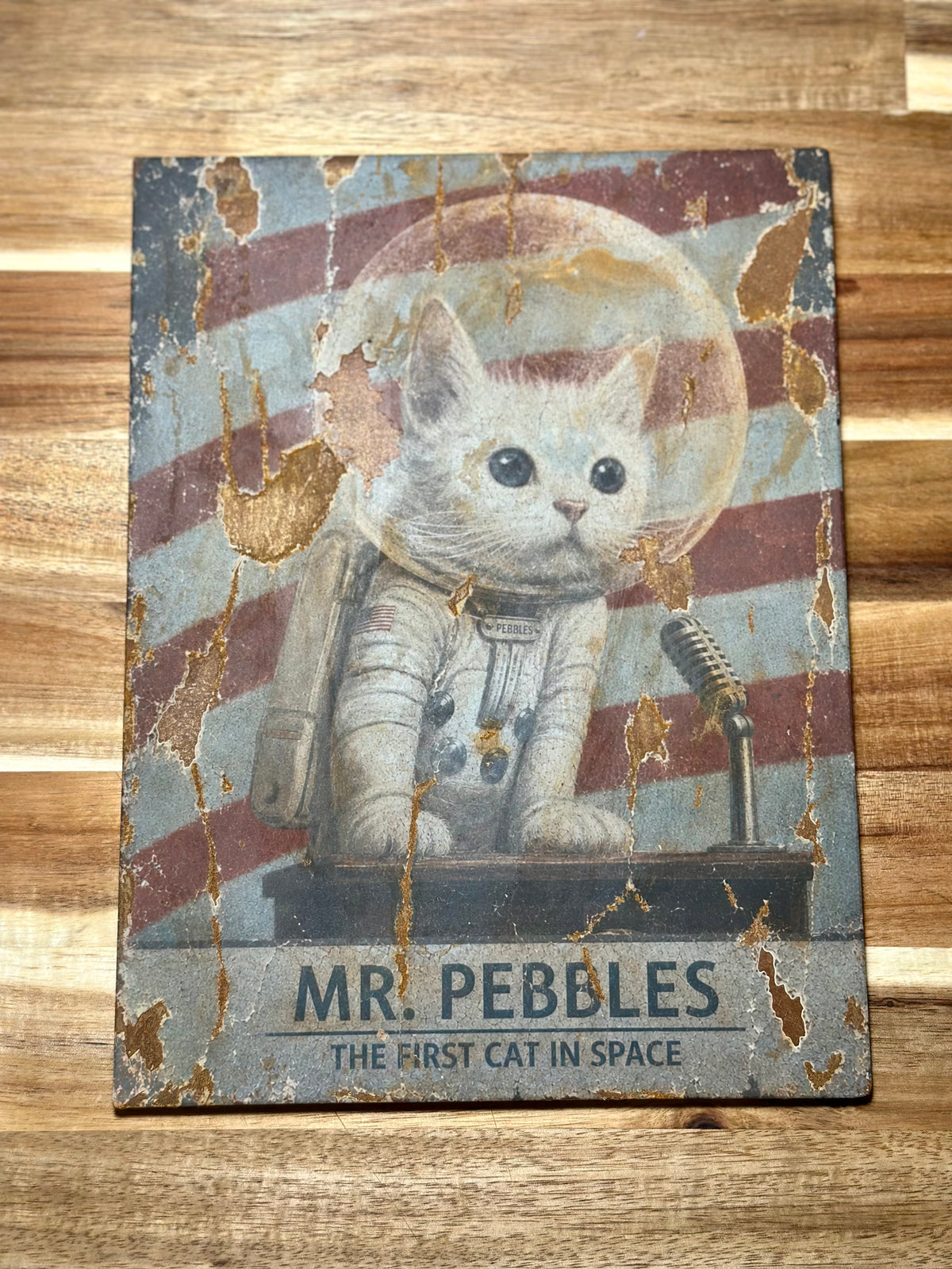 Mr. Pebbles Weathered Metal Wall Art